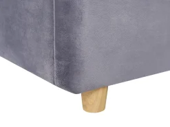 Letto contenitore Velluto BATILLY 180 x 200 cm Grigio