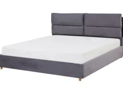 Letto contenitore Velluto BATILLY 180 x 200 cm Grigio