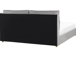 Letto contenitore Velluto BATILLY 180 x 200 cm Grigio chiaro
