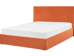 Letto contenitore Velluto VION 160 x 200 cm Arancione