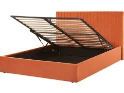 Letto contenitore Velluto VION 160 x 200 cm Arancione