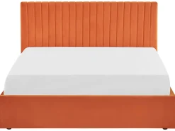 Letto contenitore Velluto VION 160 x 200 cm Arancione