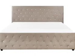 Letto contenitore Velluto AMIENS 180 x 200 cm Tortora