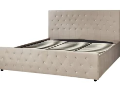 Letto contenitore Velluto AMIENS 180 x 200 cm Tortora