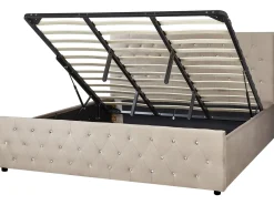 Letto contenitore Velluto AMIENS 180 x 200 cm Tortora