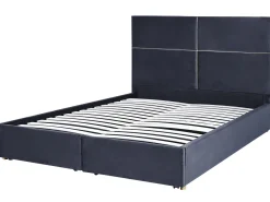 Letto contenitore Velluto VERNOYES 180 x 200 cm Nero