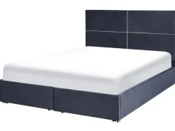 Letto contenitore Velluto VERNOYES 180 x 200 cm Nero