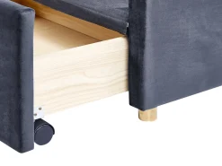 Letto contenitore Velluto VERNOYES 180 x 200 cm Nero