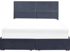 Letto contenitore Velluto VERNOYES 180 x 200 cm Nero