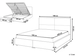 Letto contenitore Velluto VERNOYES 180 x 200 cm Nero