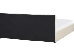 Letto contenitore Velluto BOUSSE 180 x 200 cm Beige chiaro