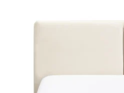 Letto contenitore Velluto BOUSSE 180 x 200 cm Beige chiaro