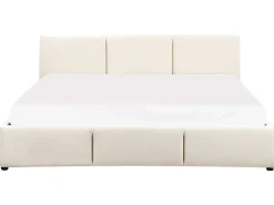 Letto contenitore Velluto BOUSSE 180 x 200 cm Beige chiaro