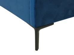 Letto contenitore Velluto SEZANNE 180 x 200 cm Blu marino