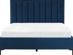 Letto contenitore Velluto SEZANNE 180 x 200 cm Blu marino