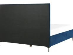 Letto contenitore Velluto SEZANNE 180 x 200 cm Blu marino