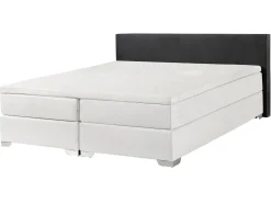 Letto Continentale Pelle sintetica PRESIDENT 160 x 200 cm Nero/Bianco