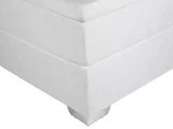 Letto Continentale Pelle sintetica PRESIDENT 160 x 200 cm Nero/Bianco