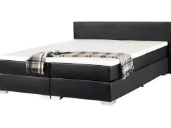 Letto Continentale Pelle sintetica PRESIDENT 180 x 200 cm Nero