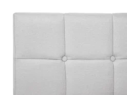 Letto Continentale Tessuto ADMIRAL 90 x 200 cm Grigio chiaro