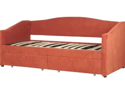 Letto da giorno con contenitore Tessuto VITTEL 90 x 200 cm Rosso