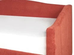Letto da giorno con contenitore Tessuto VITTEL 90 x 200 cm Rosso
