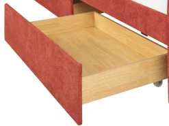 Letto da giorno con contenitore Tessuto VITTEL 90 x 200 cm Rosso