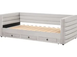 Letto da giorno con contenitore Velluto MEUDON 90 x 200 cm Grigio
