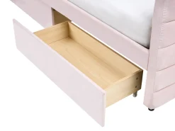 Letto da giorno con contenitore Velluto MARRAY 90 x 200 cm Rosa pastello