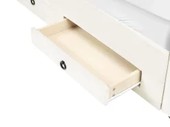Letto da giorno con contenitore Velluto MEUDON 90 x 200 cm Bianco sporco