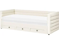 Letto da giorno con contenitore Velluto MEUDON 90 x 200 cm Bianco sporco