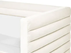 Letto da giorno con contenitore Velluto MEUDON 90 x 200 cm Bianco sporco