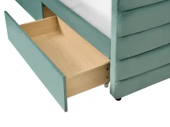 Letto da giorno con contenitore Velluto MARRAY 90 x 200 cm Verde menta