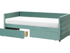 Letto da giorno con contenitore Velluto MARRAY 90 x 200 cm Verde menta