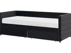 Letto da giorno con contenitore Velluto MARRAY 90 x 200 cm Nero