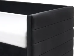 Letto da giorno con contenitore Velluto MARRAY 90 x 200 cm Nero