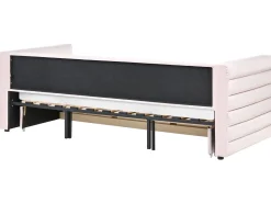 Letto da giorno con contenitore Velluto MEUDON 90 x 200 cm Rosa pastello