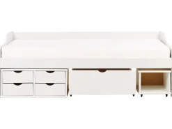 Letto da giorno con contenitore Legno di pino ROYVILLE 90 x 200 cm Bianco