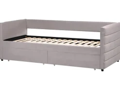 Letto da giorno con contenitore Velluto MARRAY 90 x 200 cm Grigio chiaro