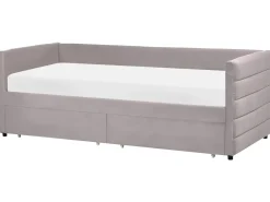 Letto da giorno con contenitore Velluto MARRAY 90 x 200 cm Grigio chiaro