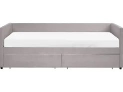 Letto da giorno con contenitore Velluto MARRAY 90 x 200 cm Grigio chiaro