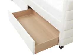 Letto da giorno con contenitore Velluto MARRAY II 90 x 200 cm Bianco sporco