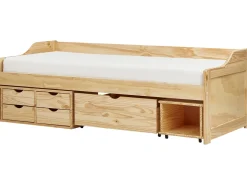 Letto da giorno con contenitore Legno di pino ROYVILLE 90 x 200 cm Marrone chiaro