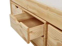 Letto da giorno con contenitore Legno di pino ROYVILLE 90 x 200 cm Marrone chiaro