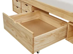 Letto da giorno con contenitore Legno di pino ROYVILLE 90 x 200 cm Marrone chiaro