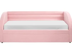 Letto estraibile Bouclé ALBIAC 90 x 200 cm Rosa pastello
