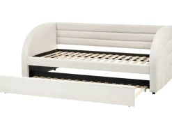 Letto estraibile Bouclé ALBIAC 90 x 200 cm Bianco