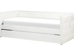 Letto estraibile Velluto CHAVONNE II 90 x 200 cm Bianco sporco