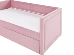Letto estraibile Velluto a coste MIMIZAN 90 x 200 cm Rosa