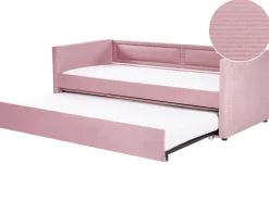 Letto estraibile Velluto a coste MIMIZAN 90 x 200 cm Rosa